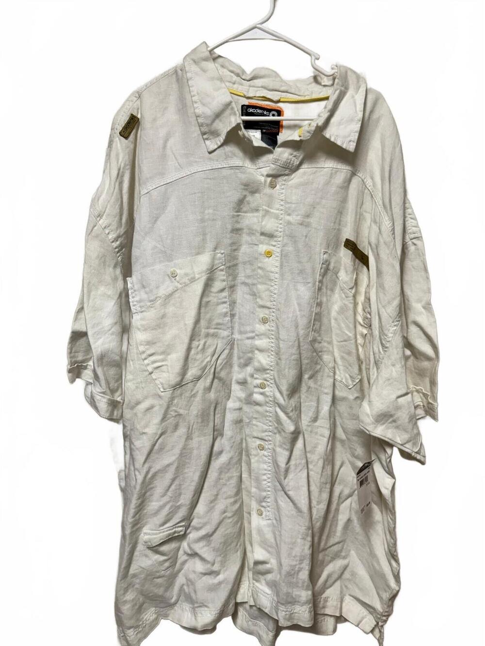 NWT Akademiks SS Bond Linen Shirt White 5XL Y2K Hip Hop